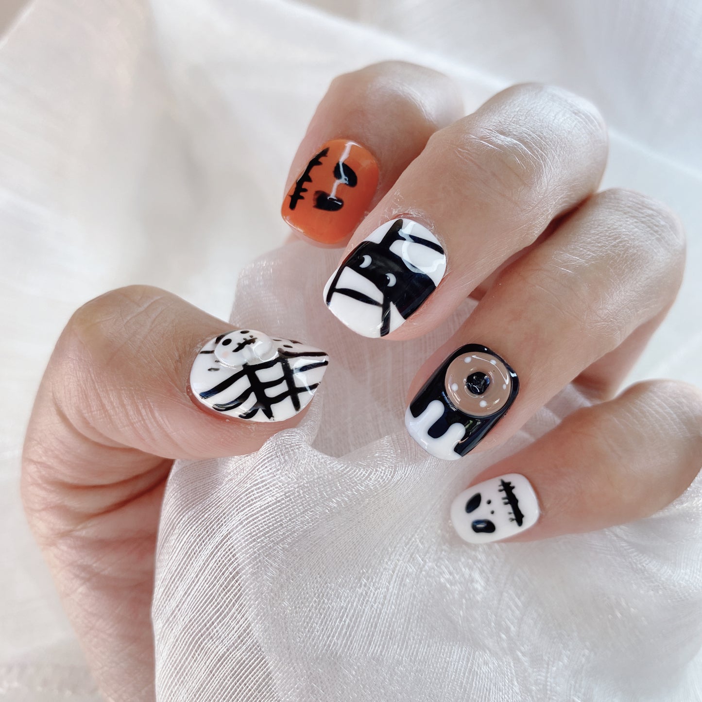 Spooky Halloween Delights Handmade Press On Nails