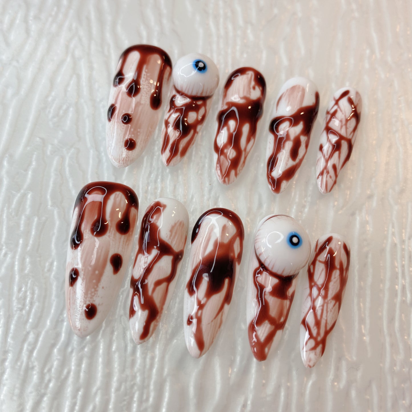 Bloody Eyeball Frenzy Handmade Press On Nails