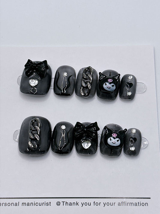 Dark Delight Handmade Press on nails