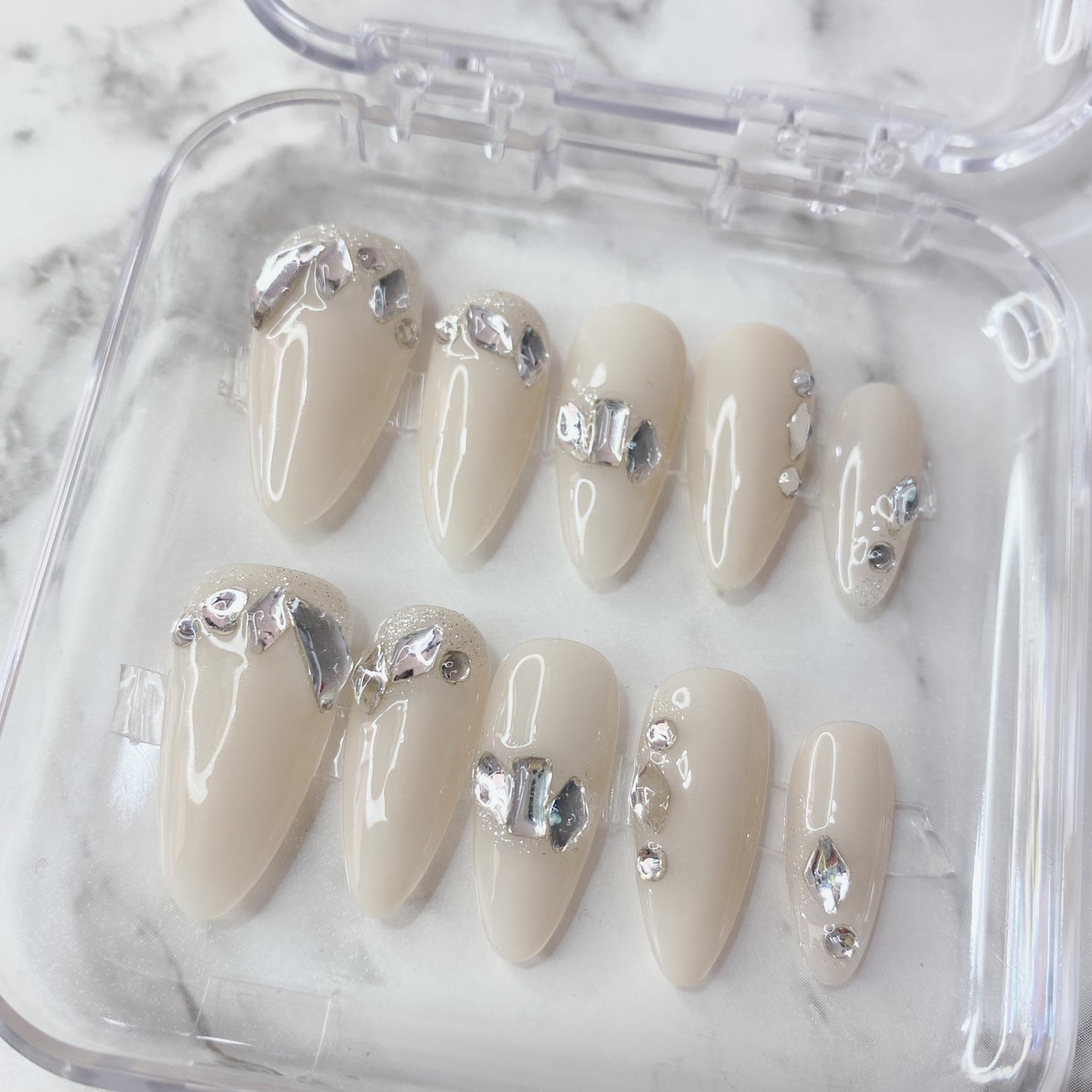 Diamond Frost Handmade Press on nails