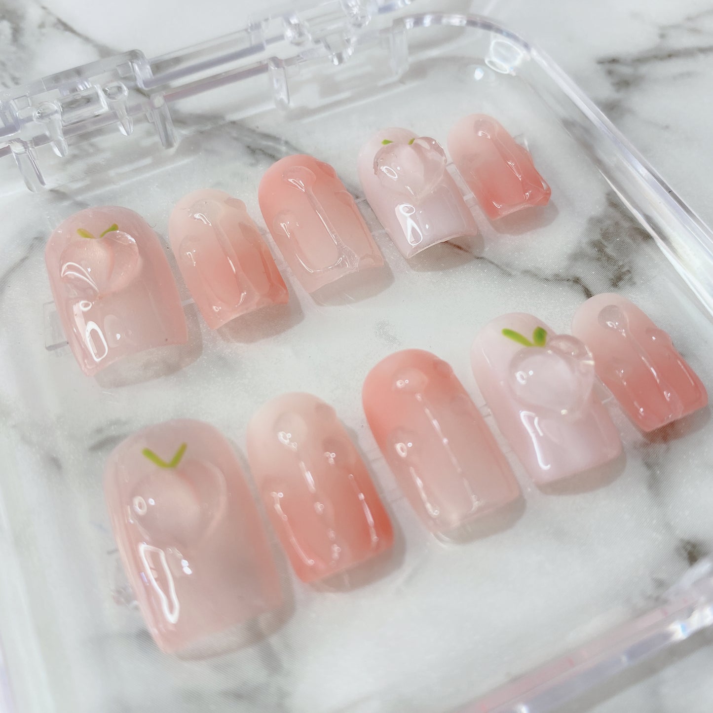 Peach Perfection Handmade Press on nails